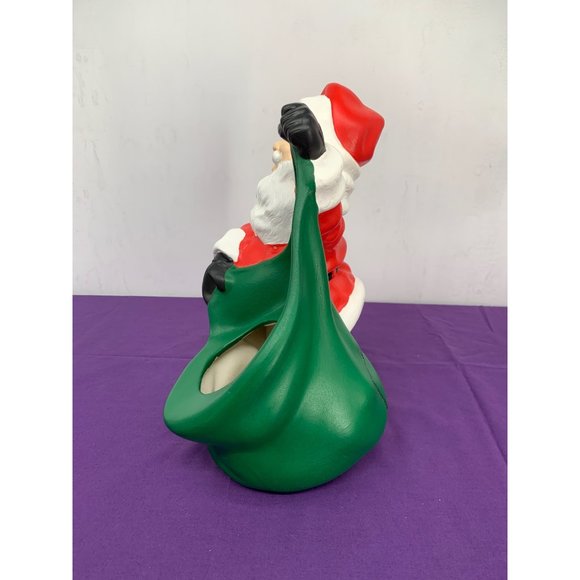 Ceramic MCM Hand Painted Artisan, Santa Claus With Sack Planter Byron Mold 817 f - Picture 4 of 13
